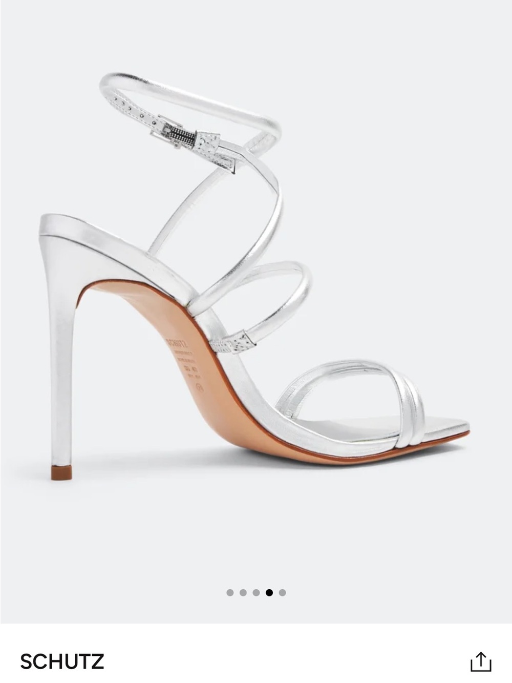 BNWS Schutz Nylla heel. Silver. Size 8